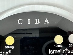 Vintage CIBA Pharmaceuticals Antihypertensive Doctor Promo Paper Weight Display