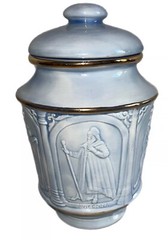Apothecary Jar Porcelain PMA Meeting April 1988 Gift Lederle Vintage Hippocrates