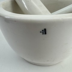 Coors USA 4 Lrg Porcelain Mortar/Pestle Medicine bowl Pharmacy Science Lab solid