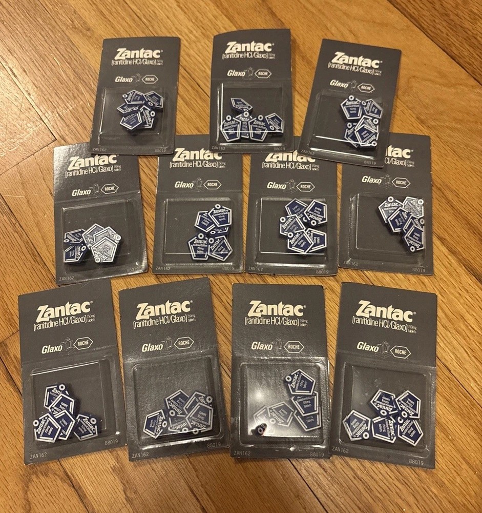 New Zantac Pins Thumbtack Promo Merch Rare Glaxo Roche Lot