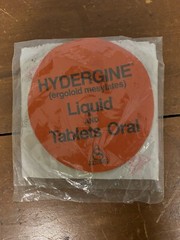 Hydergine Liquid Tabs Oral RUBBER HUSBAND Jar Opener MIP 5” 1980’s Sandoz