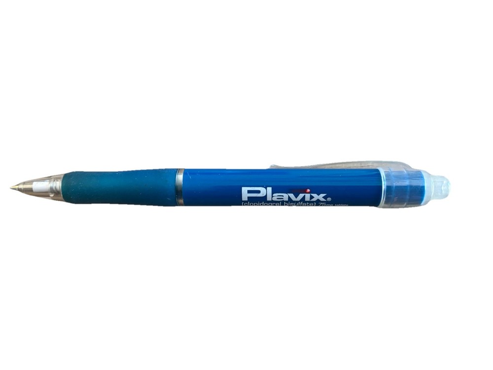 Vintage Drug Rep Promo PLAVIX® Ballpoint Pen collectible Doesn’t Write Needs Ink