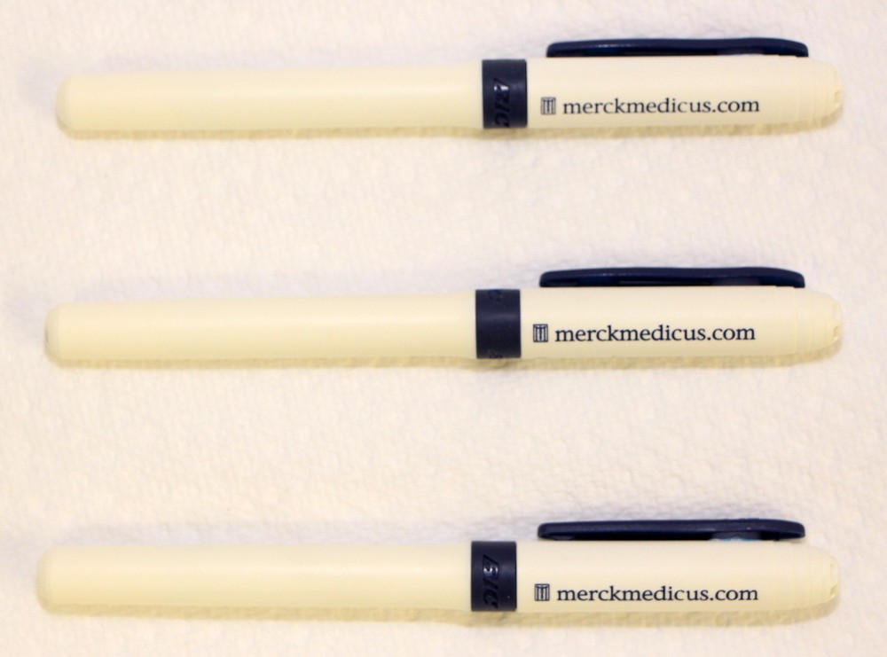 3 Brand New Merck Pharmaceutical BIC Felt Tip Highlighters
