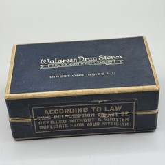 1939 Walgreen Drug Stores Pharmacy Medicine Box