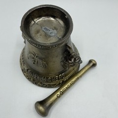VTG Mortar & Pestle Lot of 5 Decorative Brass Apothecary Pharmacy Pill Grinder