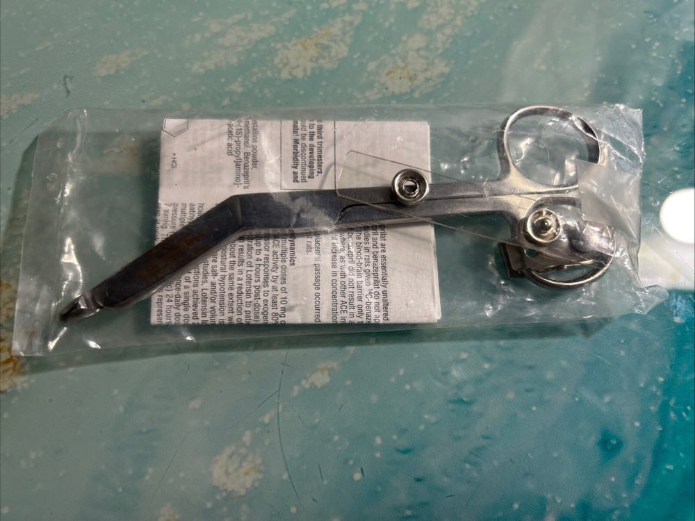 Lotensin Pharmaceutical Drug Rep Promo Stainless Steel Bandage Scissors New