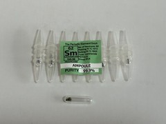 8 x Samarium Metal 99.9% un-oxidized Argon Ampoules WHOLESALE Periodic Elements
