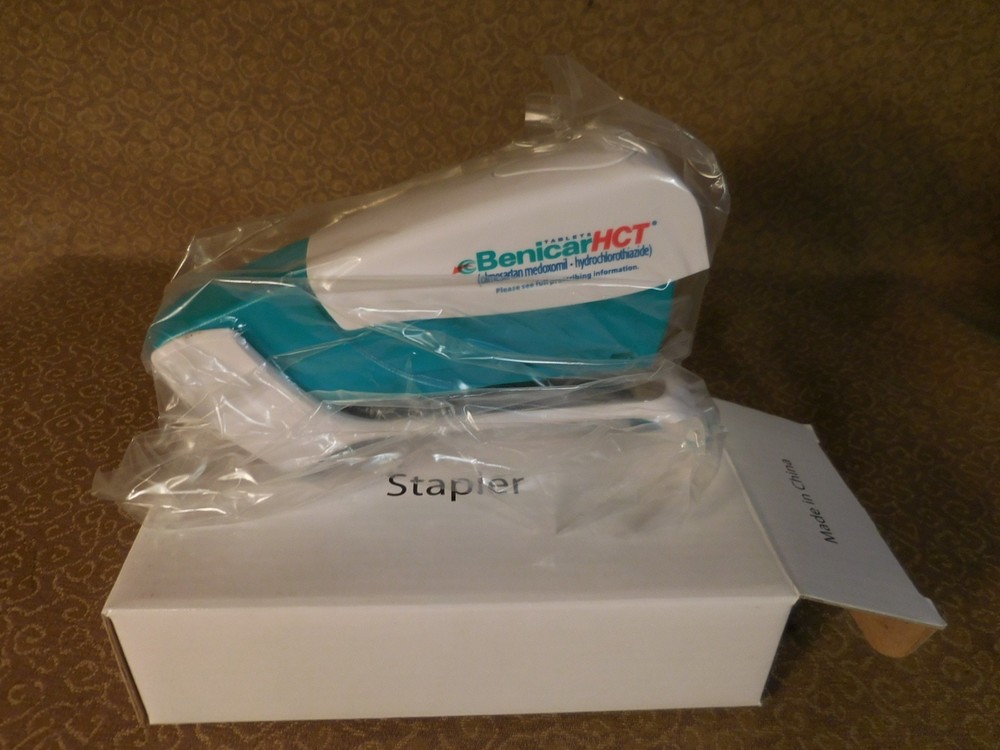 Benicar Pharmaceutical Drug Rep Advertising Stapler Paper Pro new in Box