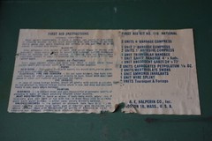 VTG Metal First Aid Kit Box BLUE BIRD BODY CO. Coach Heavy Steel #116 Bluebird
