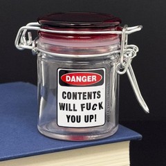 2.5″ Mini Storage Jar Set of 3: Danger Red