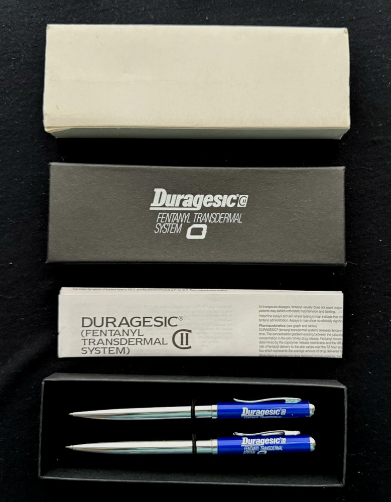 Duragesic (FENTANYL) Pen and Mechanical Pencil Set Class 2 Narcotic Pharma Adver