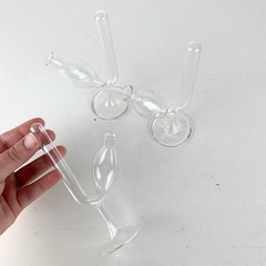 Three Vintage Kimax Fermentation Chemistry Lab Glass Tubes Propagation Bud Vase