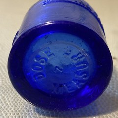 William R. Warner & Co. Inc. Heaping Teaspoon Cobalt Blue Glass