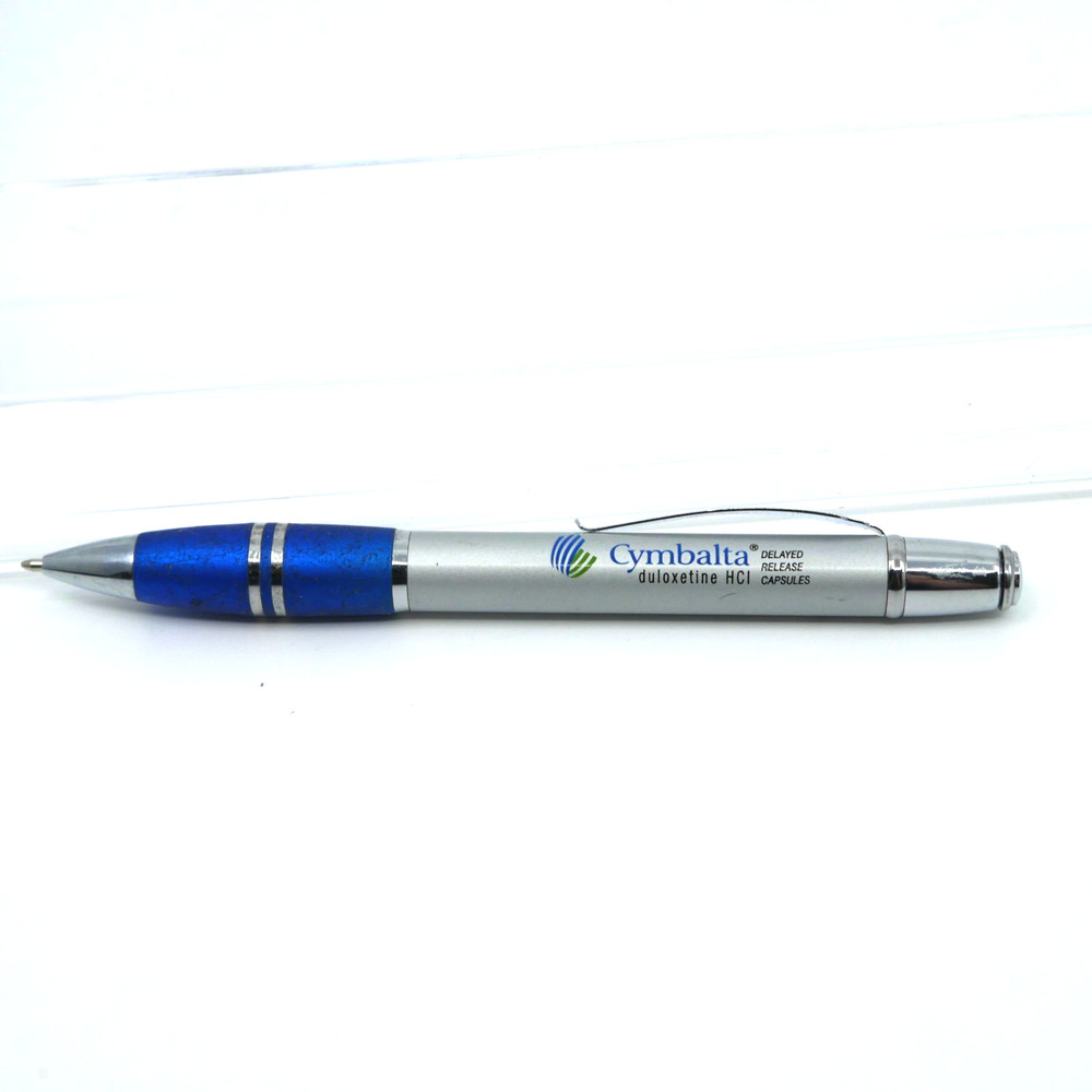 CYMBALTA Rep Pharmaceutical Advertising Pen metal silver blue grip