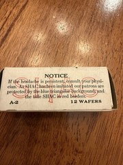 Vintage Shac Head Ache Wafers Complete Set Intact Wafers 1910-30