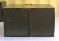 Five Antique Phillips Metal Prescription File Boxes