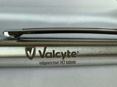 Valcyte Pharmaceutical Advertisement Ball Point Pen Silver 2004