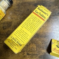 VINTAGE BAALMANN’S Gas Tablets Drugstore Apothecary MCM Medicine Pills Drugs