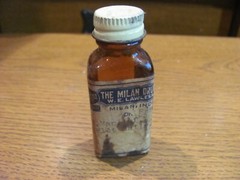 Vintage THE MILAN DRUG Bottle W.E. Lawless Pharmacy McKesson Service Indiana
