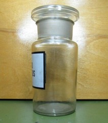 Vintage Medical Science Glass Bottle,Germany,CARBO ACTIVATUS