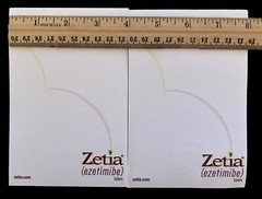 Pharmaceutical Swag 2 Note Pads Zetia Drug Rep Scratch Pad Paper Merck Plough