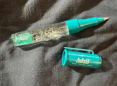 ADVIL LIQUI-GELS PEN w/Glitter & Pill Pharmaceutical Drug Promo Collectible RARE