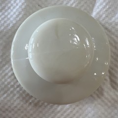 Vintage Darvon Compound-65 Apothecary Pharmaceutical Custard Glass Jar with Lid