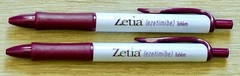 ZETIA Drug Rep Pharmaceutical PENS NOS NEW Lot 2 Stored unused Rubber Grip