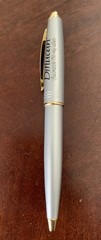 Diflucan Drug Rep Pharmaceutical Promo Metal Pen Heavy Silver Design Works