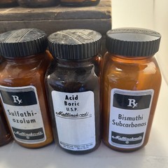 Vintage Apothecary Alchemy Glass Bottles Lot of 14 Pharmacy Chemist Lab Decor
