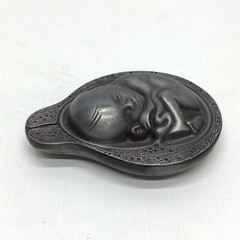 Vtg 1950-60s Parke-Davis Tabron Pharmaceutical Fetus Baby Pewter Paperweight
