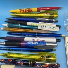 Lot 23 Pharmaceutical Drug Rep Pens, Bag, Calc, Tylenol Viagra Diflucan Etc