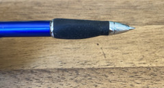AndroGel Heavy Metal Blue Click Style „Gel“ Ink Pen Doctor Office Giveaway RARE