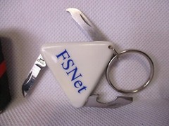 FSNet White Pocket Knife Pharmaceutical Drug Rep Promo Advertisement, Excellent