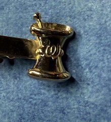 Walgreens Pharmacy Gold Mortar and Pestle Tie clip