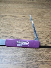 Allegra Fexofenadine HCI Letter Opener Mail Vtg Advertising Drug Pharmaceutical