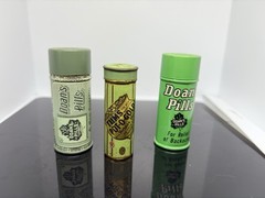 Vintage Early Medical Medicine Tin Tums Pot O Gold & Doan‘s Pills Empty Tins Lot