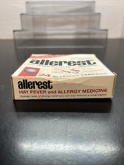 RARE vintage 1980s ALLEREST allergy medicine Empty BOX pharmaceutical medical E2