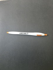 White Orange LINCARE PEN Drug Rep Pharmaceutical Promo Advertising VTG