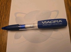 Viagra Note Pad + Wide Plastic Pen Pharmaceutical Drug Rep Promo WRITES