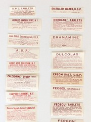 Vintage Pharmacy Apothecary Bottle Labels NOS 1950-60’s (Lot of 38 as pictured)