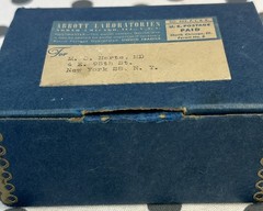 Vintage Pharmaceutical Cardboard Box W/Metal Corners Empty Abbott Labs Medicine