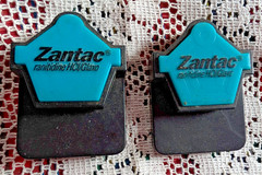 Zantac drug rep ads glass rain teardrop clip magnets Rx spatula notes narcotic