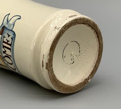 19th-Century French Saint Come Earthenware Apothecary Drug Chemist Jar Bottle