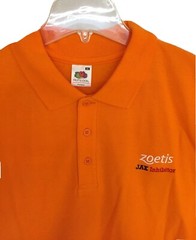 ZOETIS Collectible Orange Golf Shirt – Size XL Short Sleeves