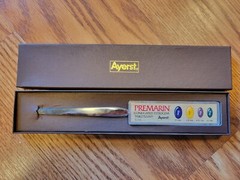 VINTAGE PREMARIN LETTER OPENER AYERST LABORATORIES TABLETS IN presentation case