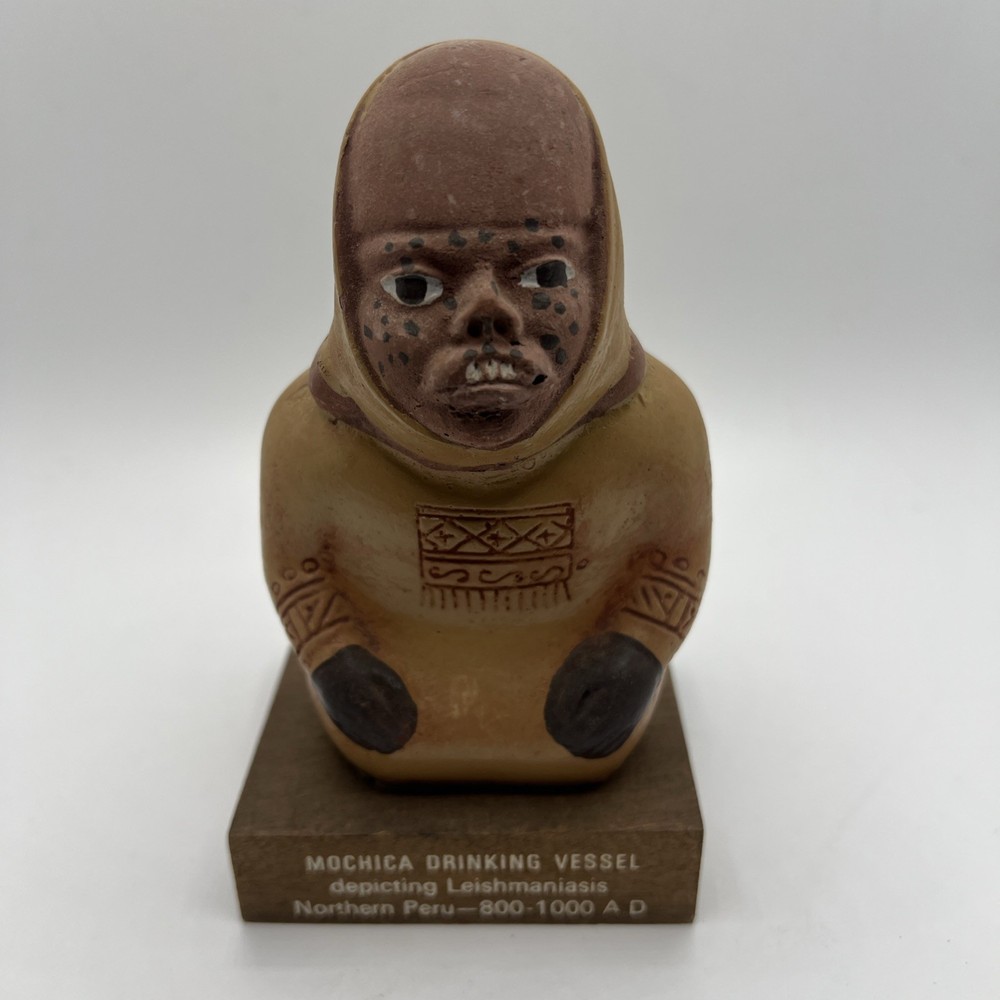 Vintage Schering Pharm. Mayan Advertising Figurine Leishmaniasis Vessel