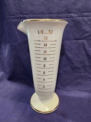 Porcelain Drugstore Pharmacy Apothecary Measuring Beaker 9”