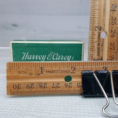 Vintage Harvey & Carey Prescription Service Hinged Pill Box Pharmacy 2.5 x 1.5″