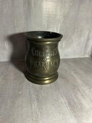 Vintage Schering Brass Mortar College Of Pharmacy Heavy 2001 Z1